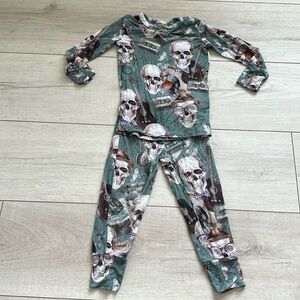 Posh Peanut 2t Sheldon Musical Skull Halloween Bamboo Pajamas
